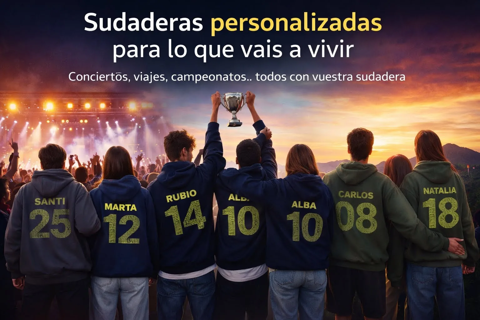 Sudaderas personalizadas para grupos en Eivissa para clases, eventos y equipos