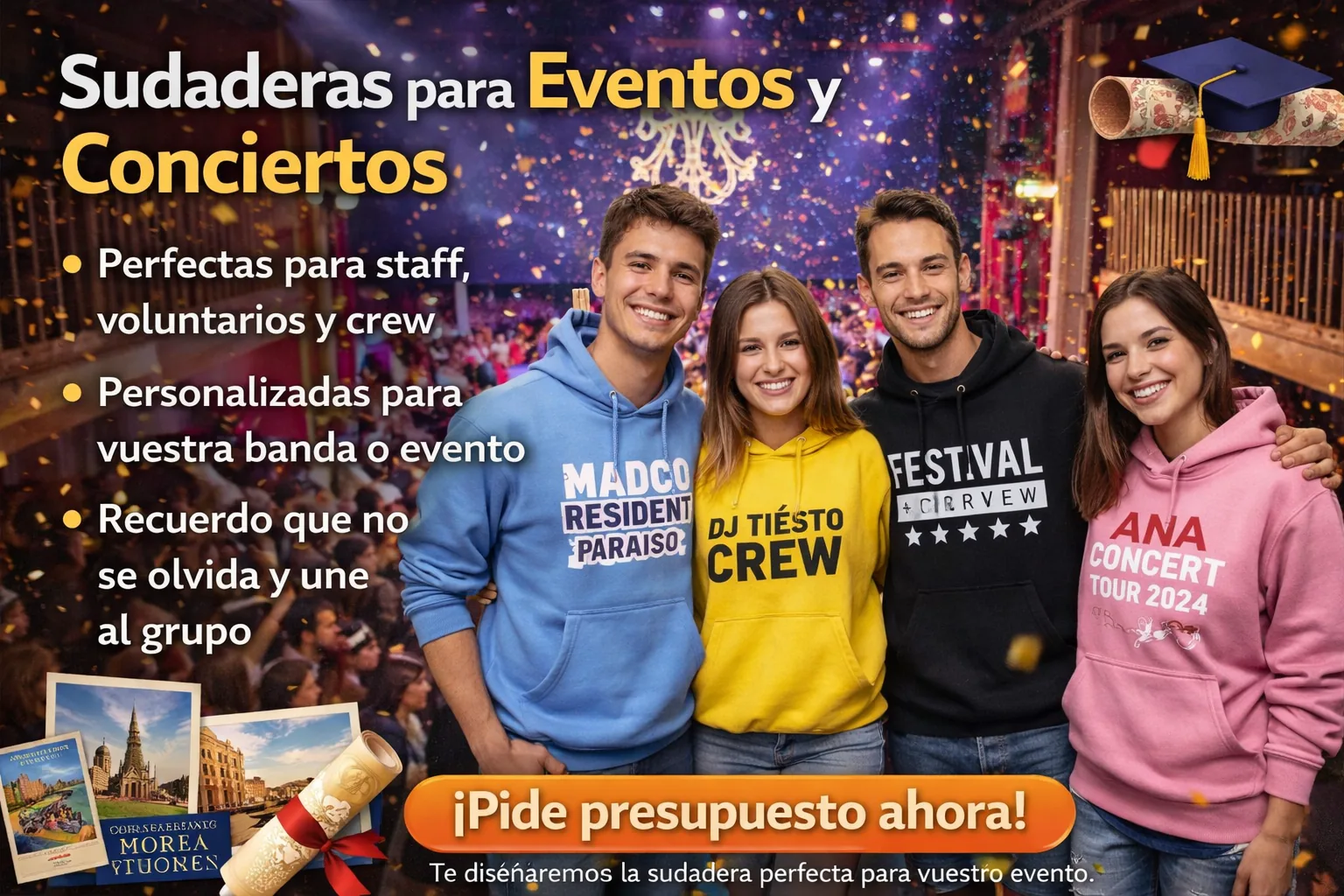 Sudaderas personalizadas para empresas y eventos