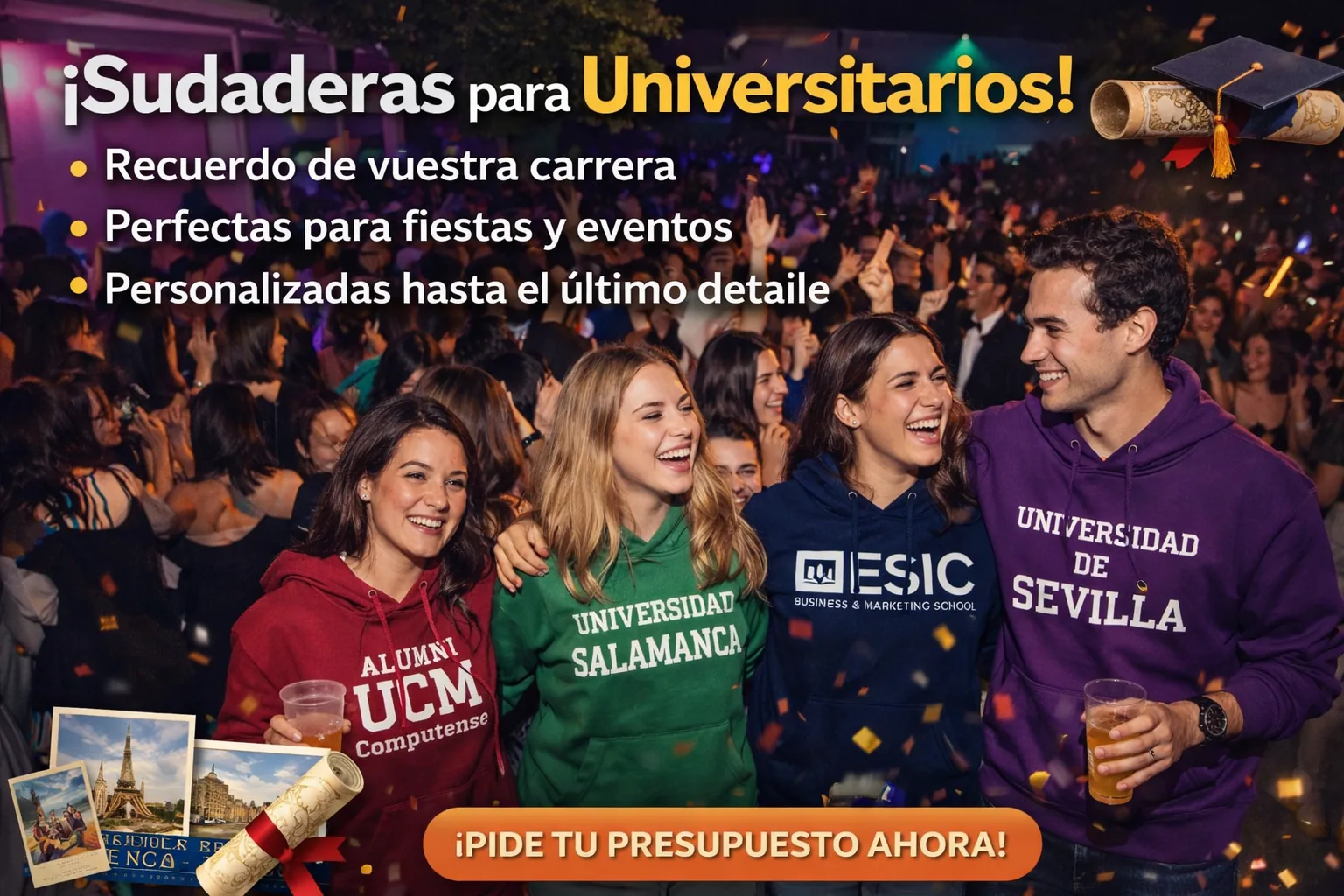 Sudaderas personalizadas para grupos en Maó y Ciutadella