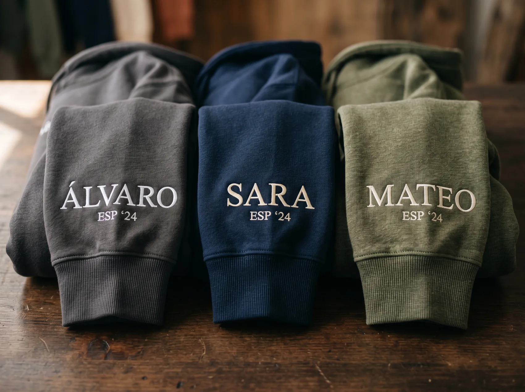 Nombres, dorsales e iniciales: cómo personalizar cada sudadera