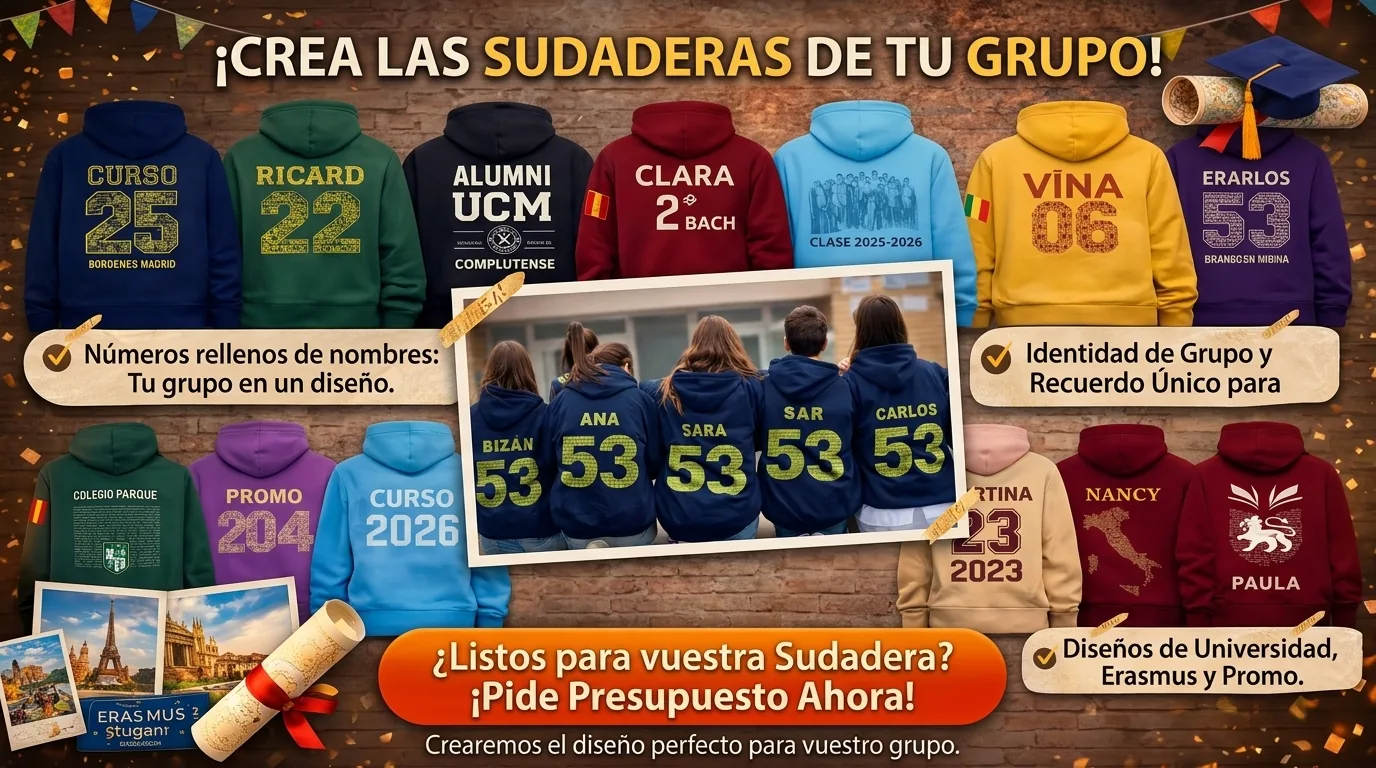 Cómo organizar un pedido de sudaderas para un grupo sin errores