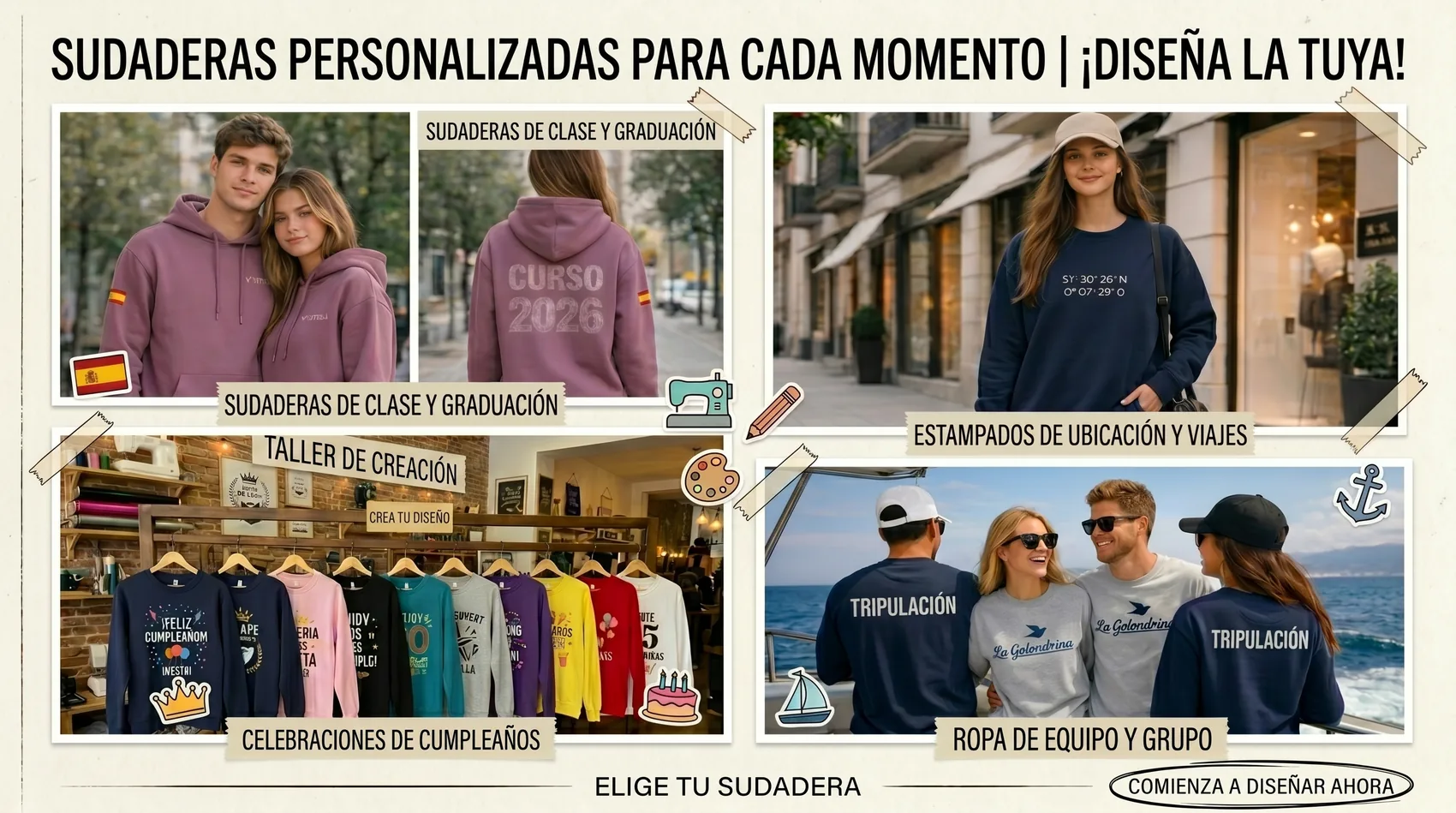 Bordado, DTF o serigrafía: cómo elegir la técnica para una sudadera